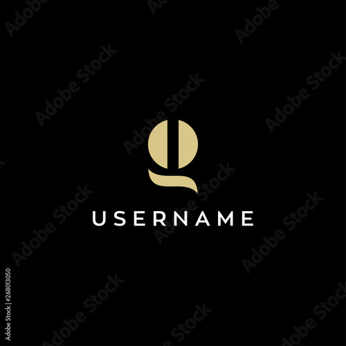 simple elegant g letter vector logo design