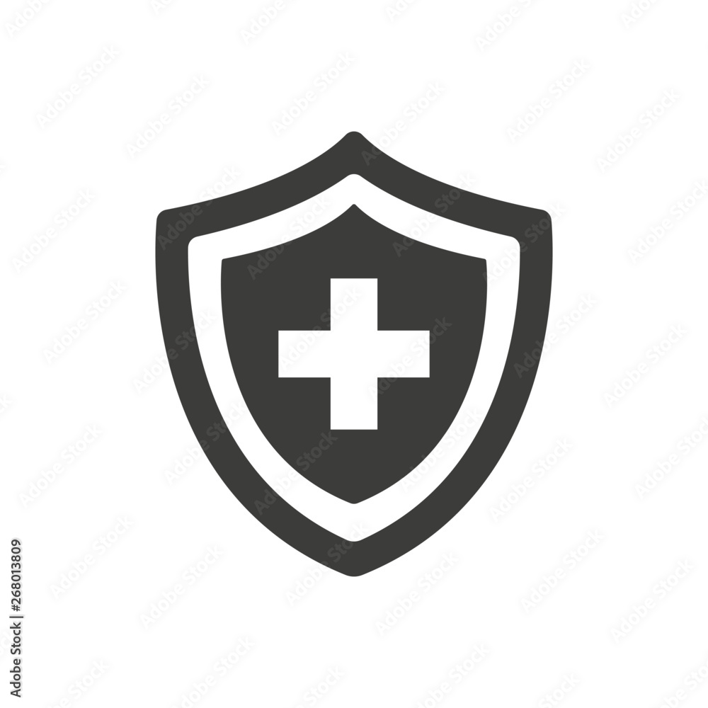 Fototapeta premium Medical insurance icon on white background.