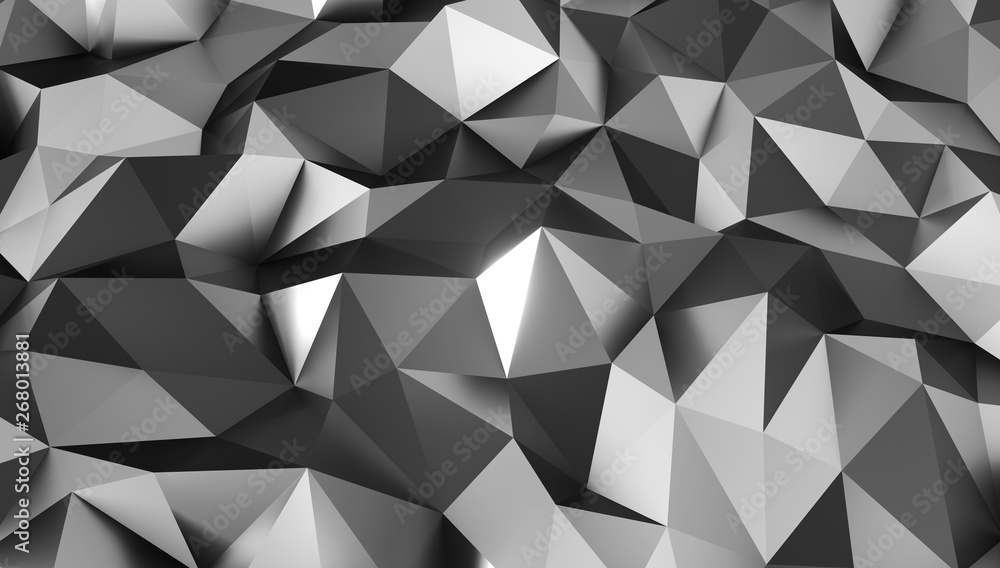 Obraz premium Abstract Polygonal Geometric Triangle Background, 3D illustration.