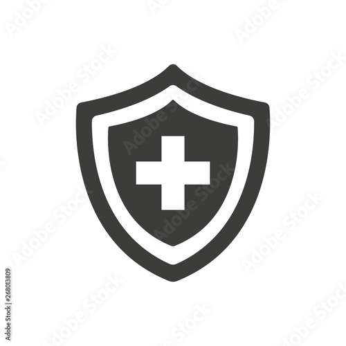 Medical insurance icon on white background.