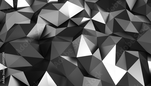 Abstract Polygonal Geometric Triangle Background, 3D illustration.
