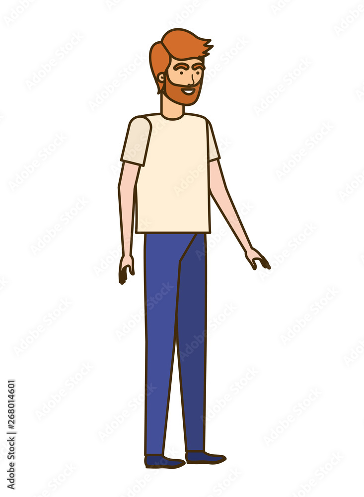 young man in white background avatar character young man in white background avatar character