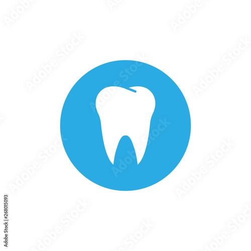 Tooth Icon, dental care icon. Vector illustration, flat design.