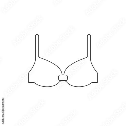 Bra, women underwear icon. Vector illustration, flat design.