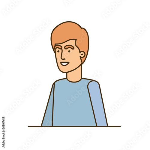 young man in white background avatar character