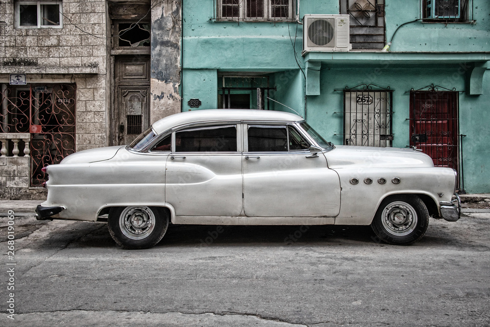Fototapeta premium habana vintage car, american classic car, cuba, Habana, American Vintage Cars, cuban cars, classic cars, lifestyle car