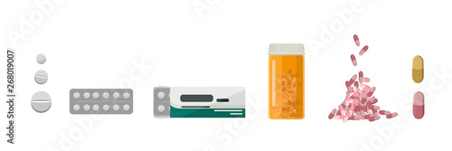 Set Pharmazie Kapseln Tabletten