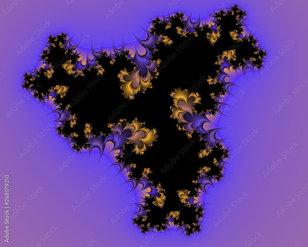 Violet dark fractal abstract texture, background