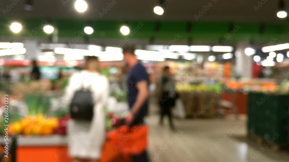 Blurred Motion. Abstract of blurred unidentified people or customer which walking in grocery store in shopping mall. Blurred Motion. Abstract of blurred unidentified people or customer which walking in grocery store in shopping mall.