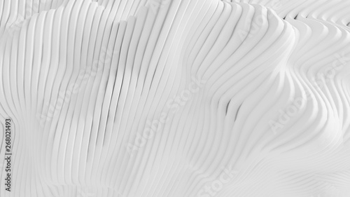 White background with lines. 3d illustration, 3d rendering.