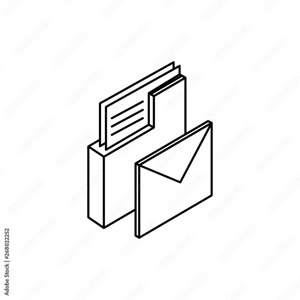 folder documents data with envelope mail folder documents data with envelope mail