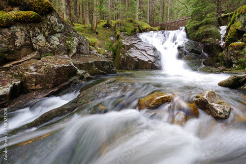 Waterfall in National Park Retezat  Romania  Europe
