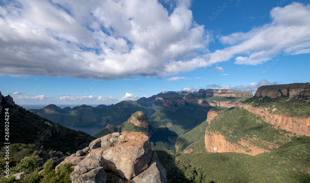 The stunning Blyde River Canyon (also known as the Motlatse Canyon), on The Panorama Route, Mpumalanga, South Africa. 