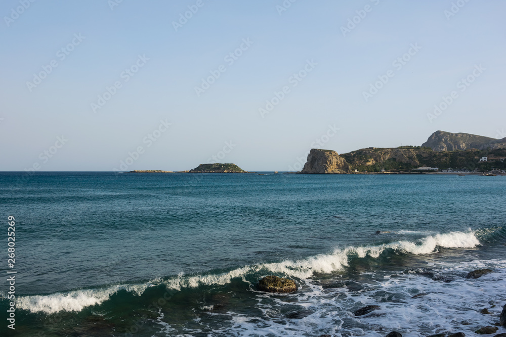 beautiful stony coast of mediterranean sea in greece beautiful stony coast of mediterranean sea in greece
