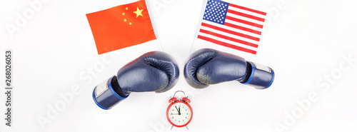 Concept of trade war between USA and China