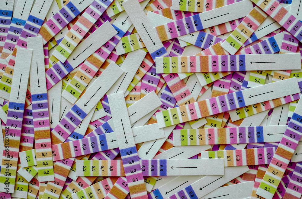 Fototapeta premium colored test strips for analysis