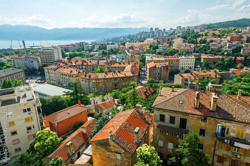 Cityscape of Rijeka in Croatia