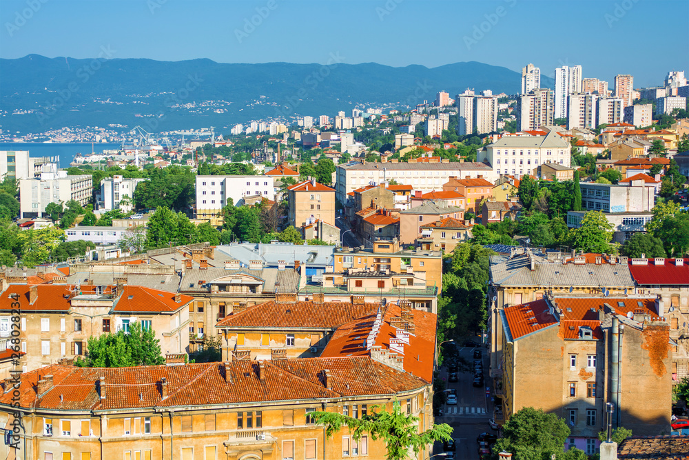 Cityscape of Rijeka in Croatia