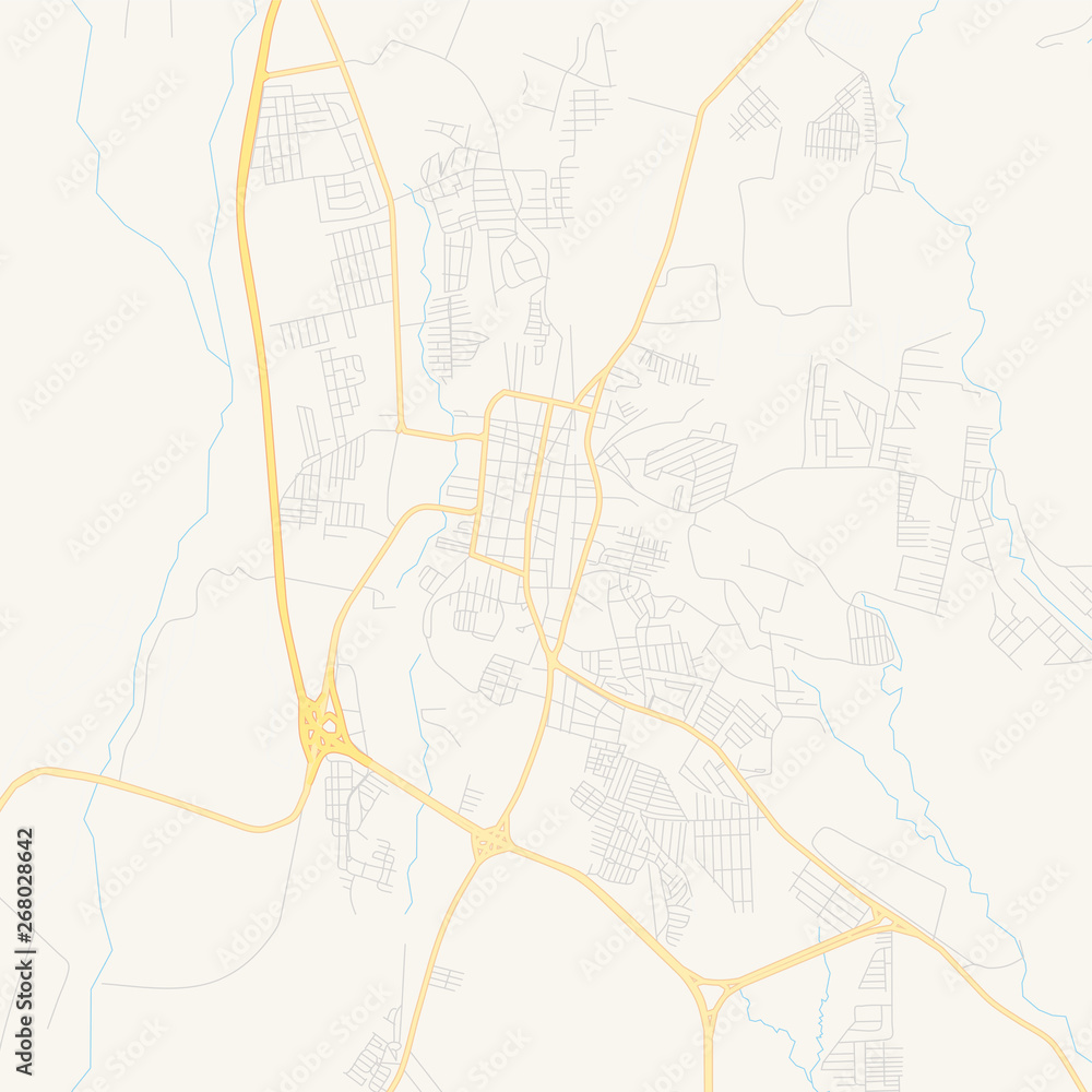 Fototapeta premium Empty vector map of Escuintla, Guatemala