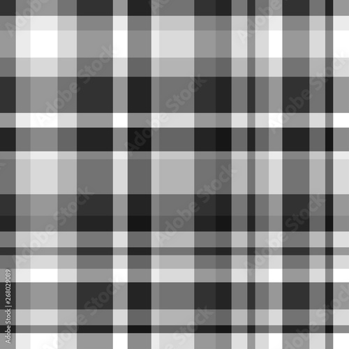 Seamless checkered pattern. Abstract geometric background. Print for design. Black and white illustration