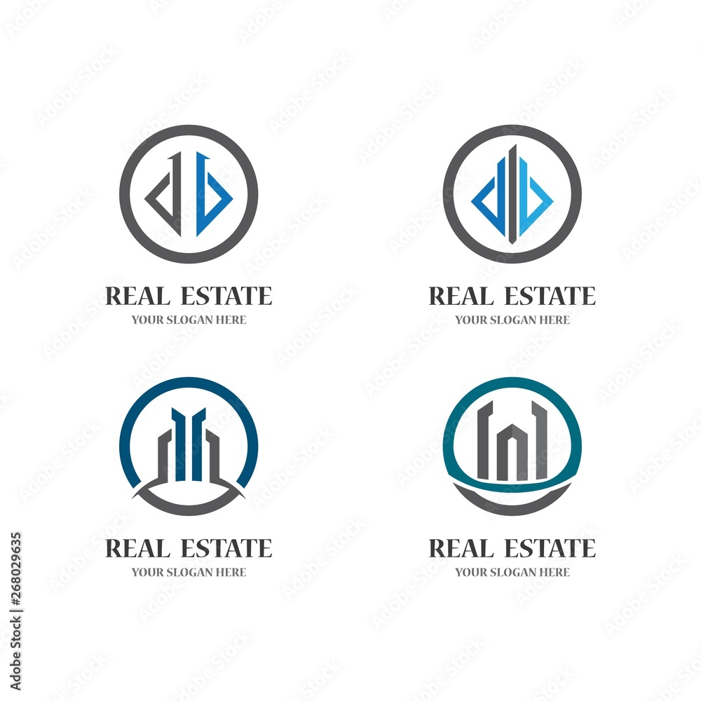 Real estate logo icon illustration Real estate logo icon illustration