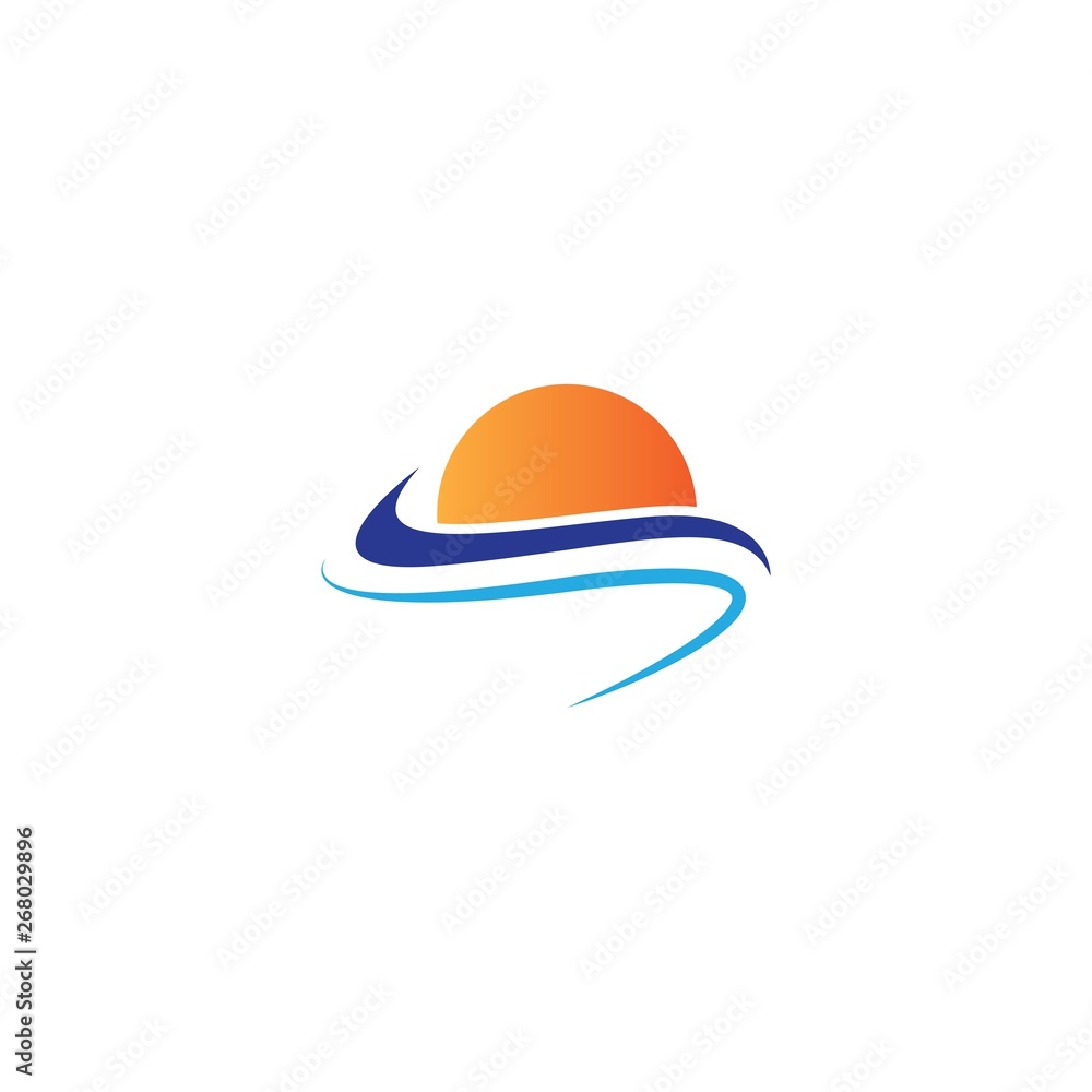 Summer logo template vector icon illustration design Summer logo template vector icon illustration design