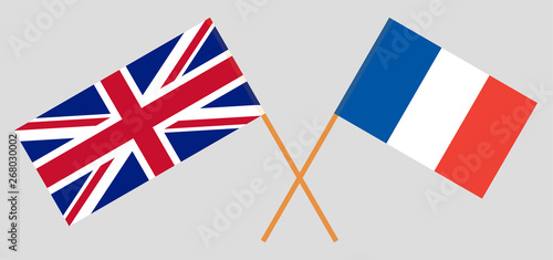 The UK and France. British and  French flags