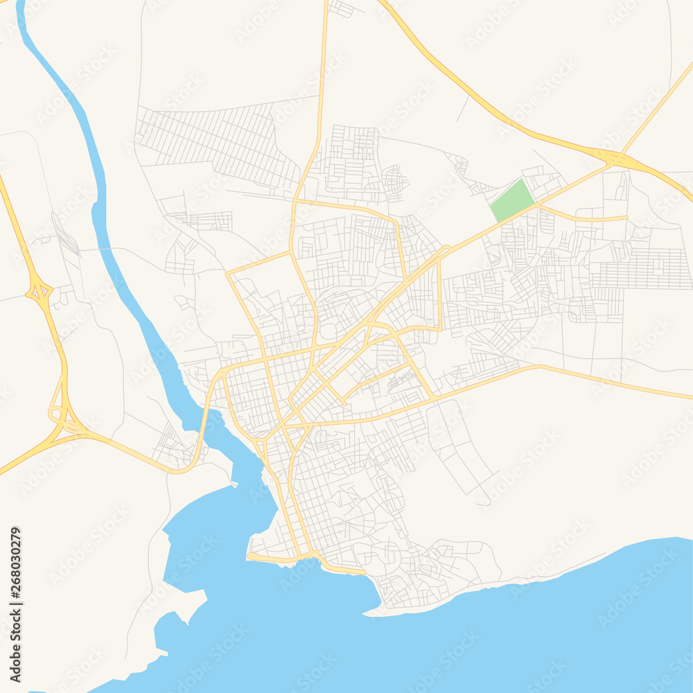 Empty vector map of San Pedro de Macorís, San Pedro de Macorís, Dominican Republic