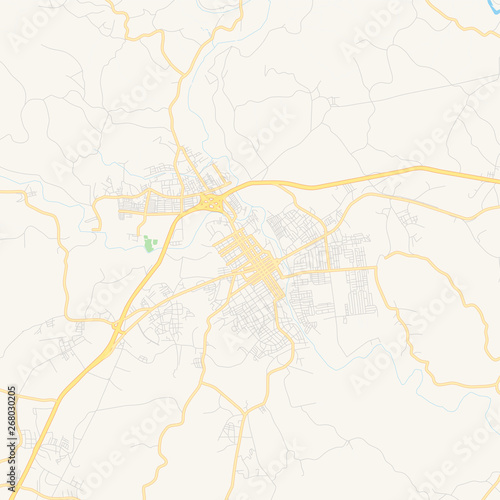 Empty vector map of San Crist  bal  Dominican Republic