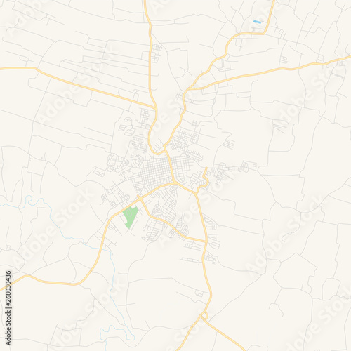 Empty vector map of Moca, Espaillat Province, Dominican Republic