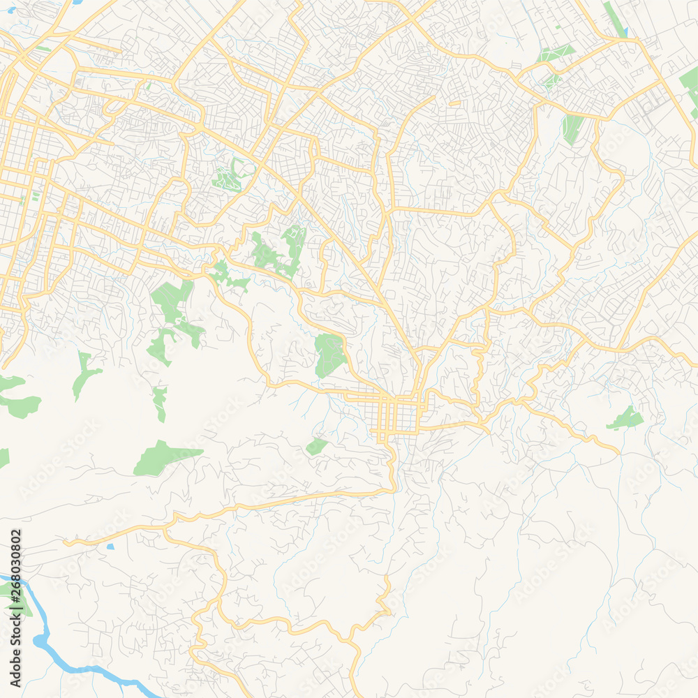 Empty vector map of Pétion-Ville, Ouest, Haiti