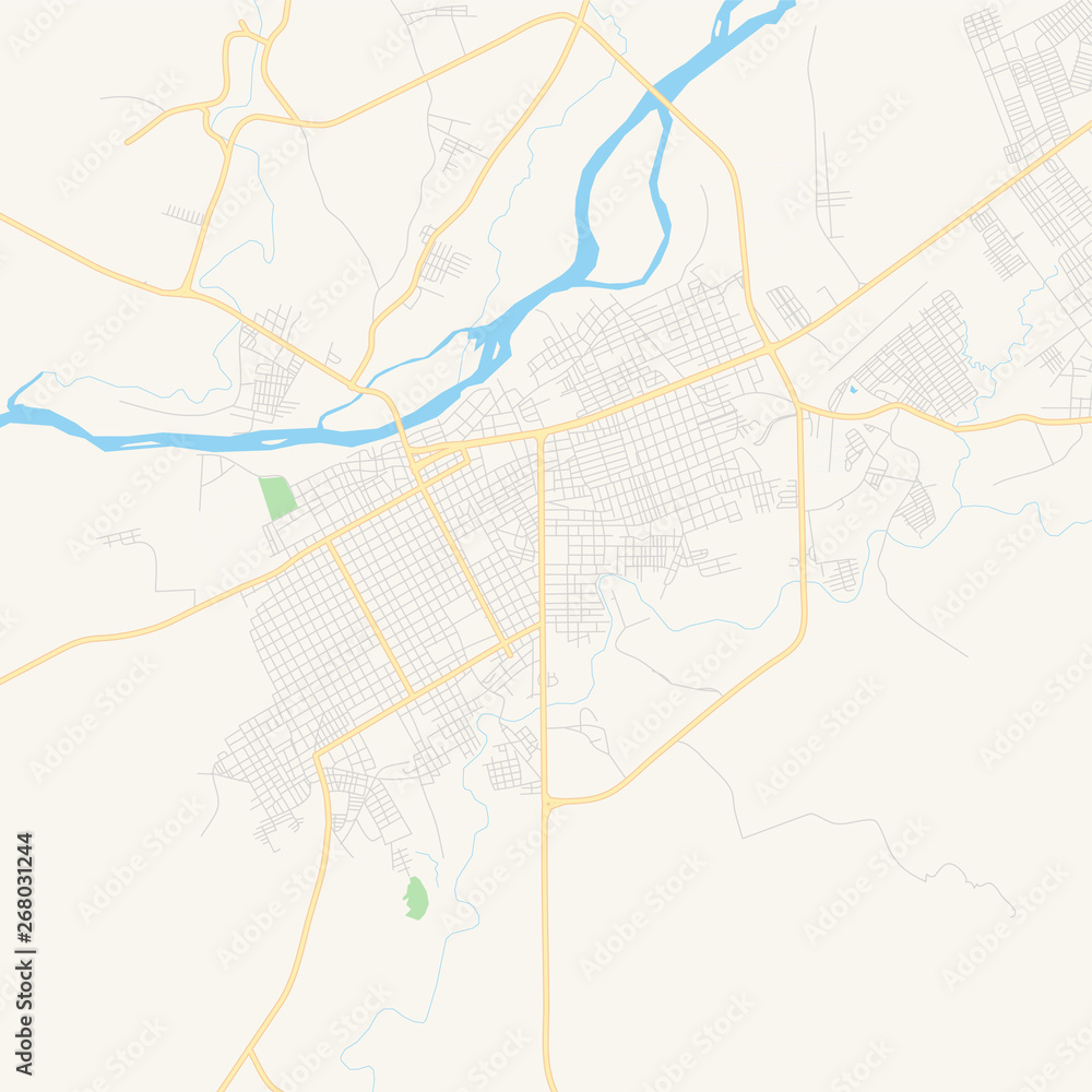 Fototapeta premium Empty vector map of Choluteca, Honduras