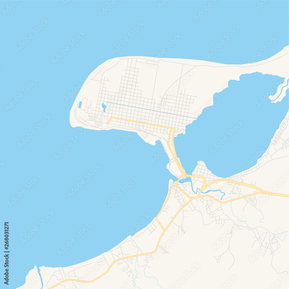 Puerto Cortes Honduras Map Empty Vector Map Of Puerto Cortés, Cortés, Honduras Stock Vector | Adobe  Stock