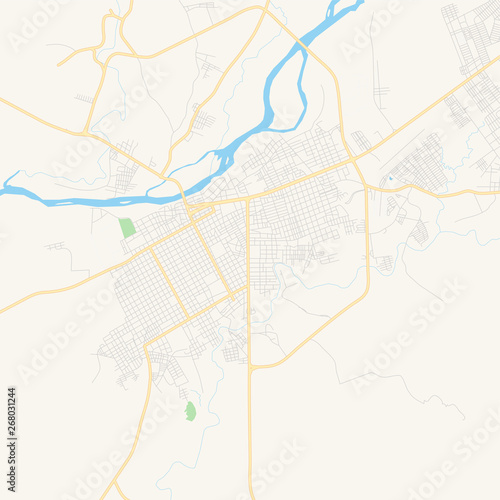 Empty vector map of Choluteca  Honduras