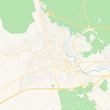 Empty vector map of Spanish Town, Saint Catherine, Jamaica