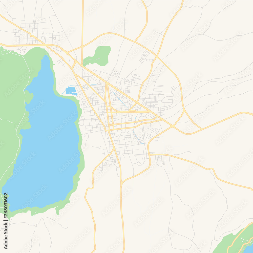 Empty vector map of Masaya, Nicaragua