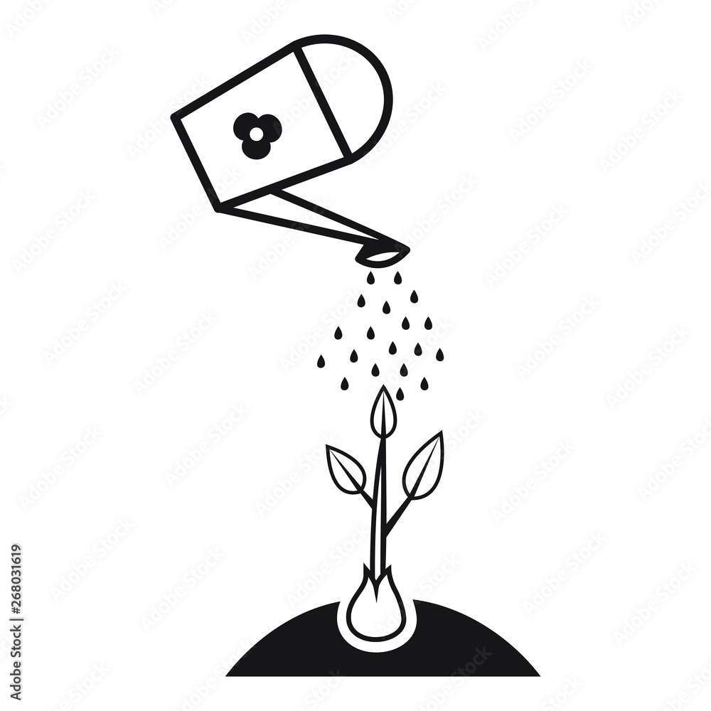watering a plant vector illustration watering a plant vector illustration