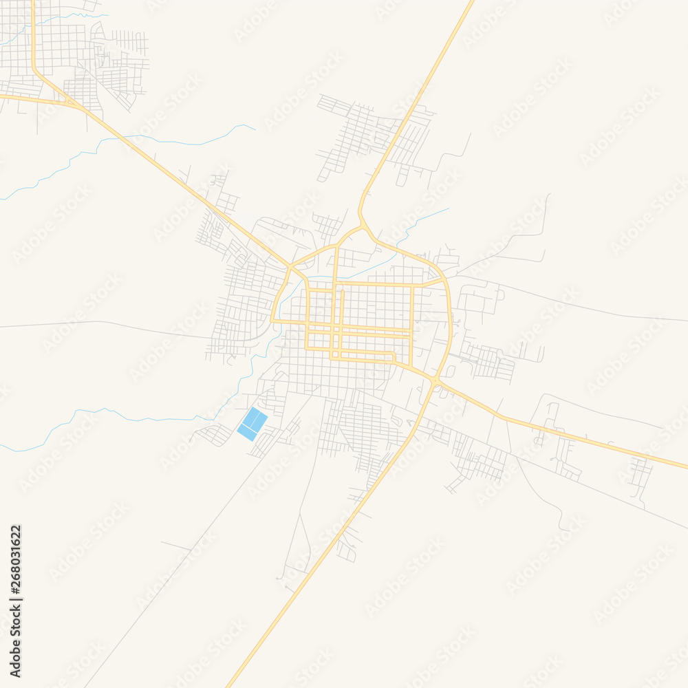 Empty vector map of Chinandega, Nicaragua