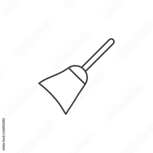Broom, cleaning, dust vector icon. Simple element illustration from UI concept.