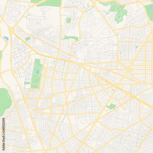 Empty vector map of Zapopan  Jalisco  Mexico
