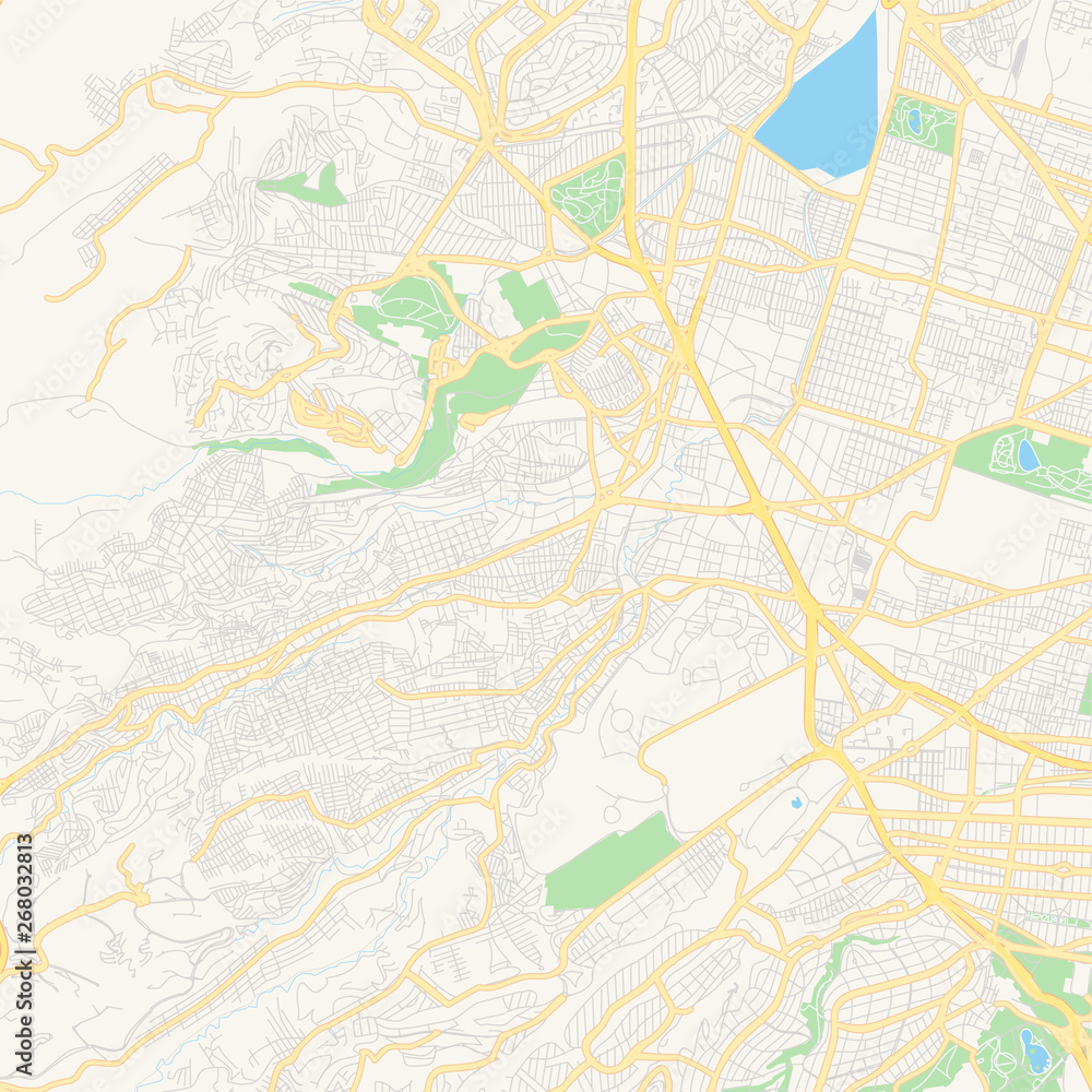 Empty vector map of Naucalpan, Mexico