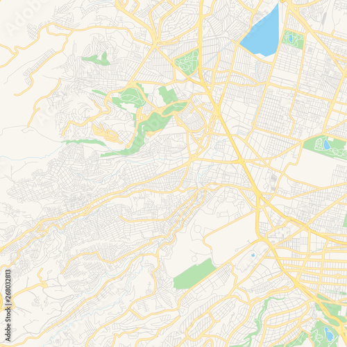 Empty vector map of Naucalpan  Mexico