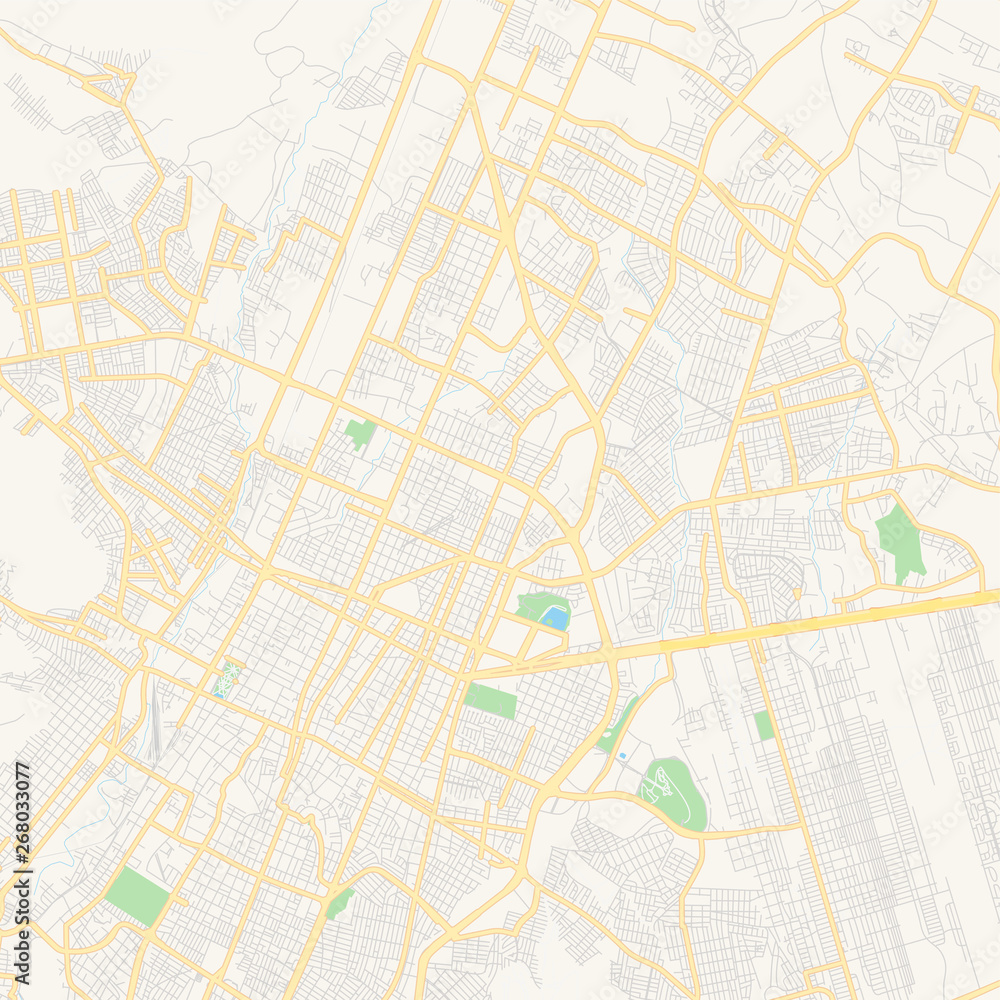 Empty vector map of Saltillo, Coahuila, Mexico