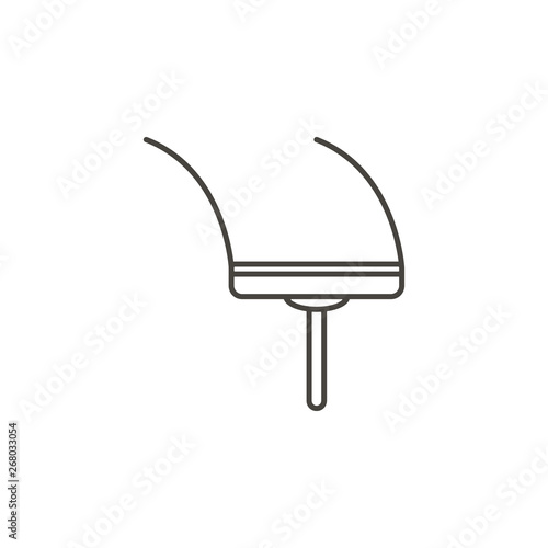 Cleaning surfaces, shiny windows vector icon. Simple element illustration from UI concept.