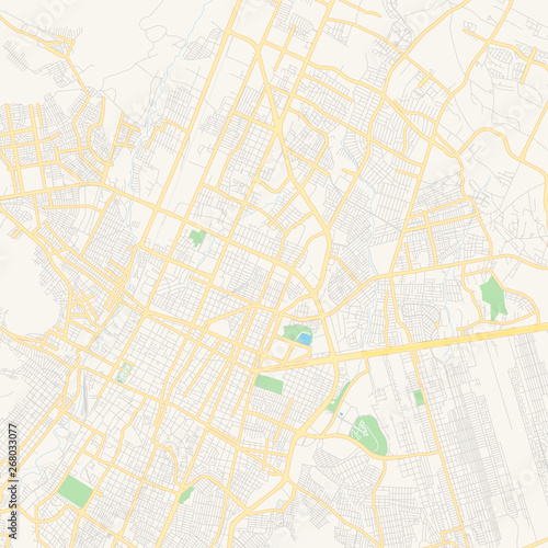 Empty vector map of Saltillo, Coahuila, Mexico © netsign