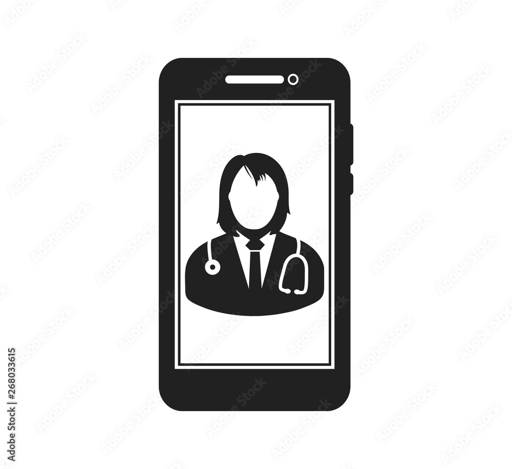 Online Medical Help Icon. Flat style vector EPS. Online Medical Help Icon. Flat style vector EPS.