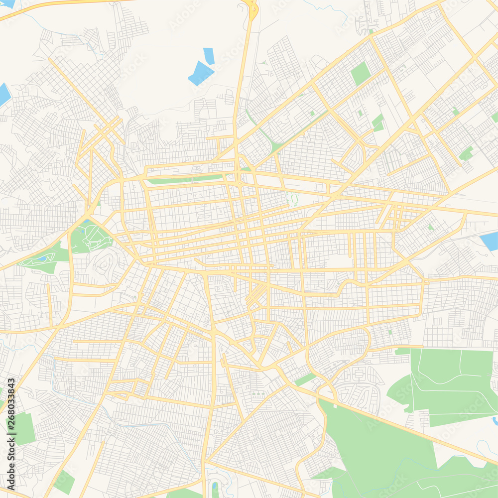 Empty vector map of Durango, Mexico