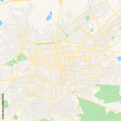 Empty vector map of Durango  Mexico