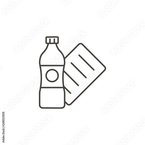 Cleaning solution, dish cleaner vector icon. Simple element illustration from UI concept.