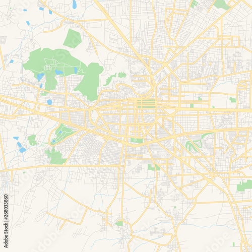 Empty vector map of Toluca  Mexico